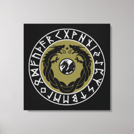 Drake Viking Runskydd Canvastryck