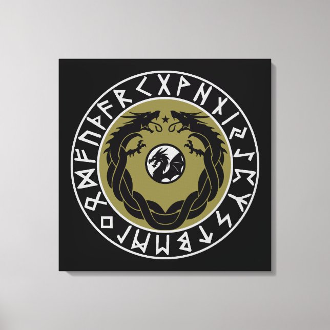 Drake Viking Runskydd Canvastryck (Framsida)