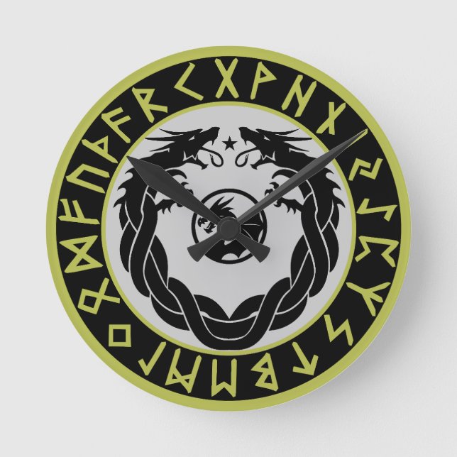 Drake Viking Runskydd Rund Klocka (Framsida)