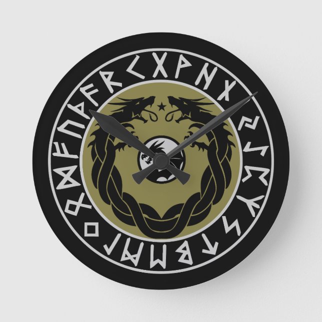 Drake Viking Runskydd Rund Klocka (Framsida)