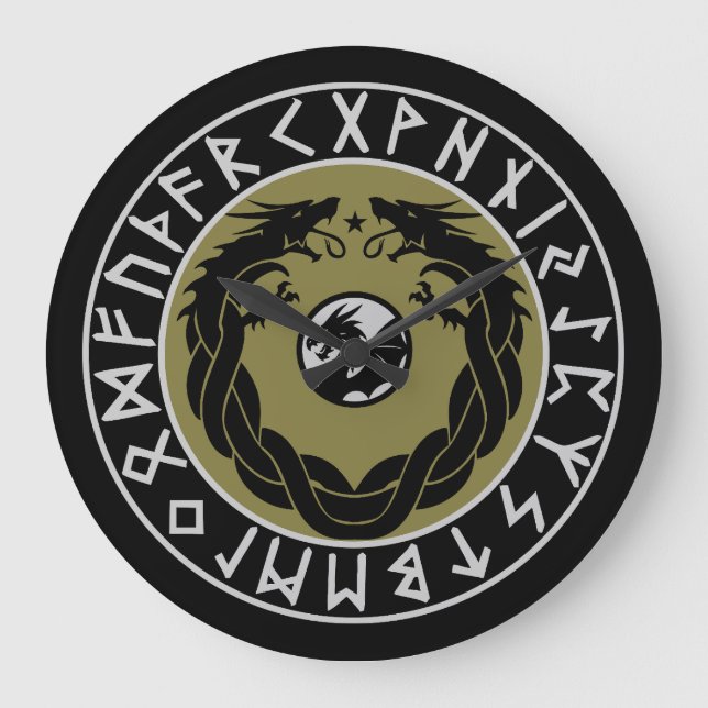 Drake Viking Runskydd Stor Klocka (Framsida)