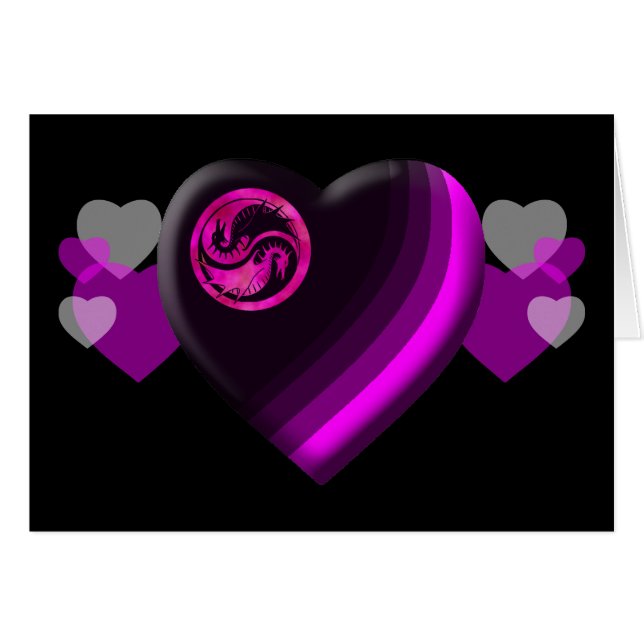 Drake Yin Yang Hälsningskort (Framsidan Horizontal)