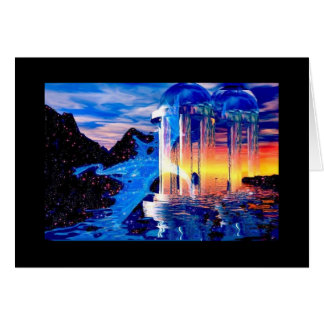 Drakeflygdet okända kanten av natten hälsningskort