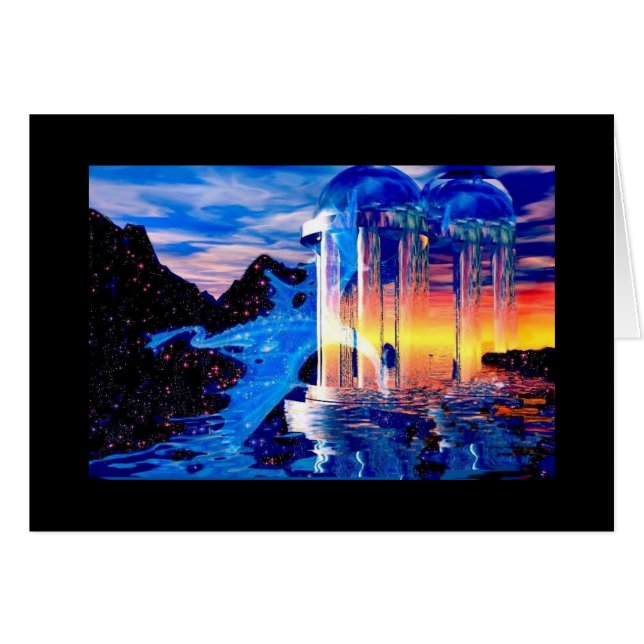 Drakeflygdet okända kanten av natten hälsningskort (Framsidan Horizontal)