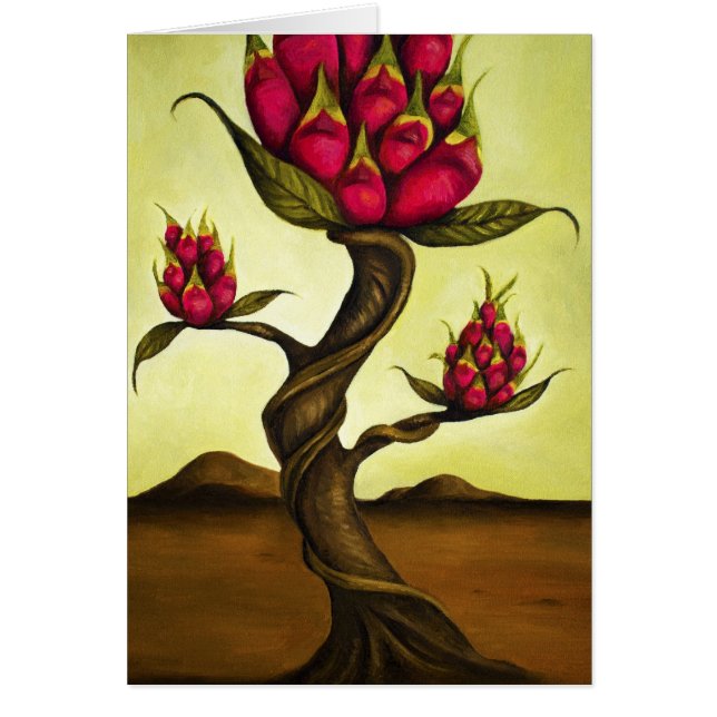 Drakefrukt Tree1 Hälsningskort (Framsidan)
