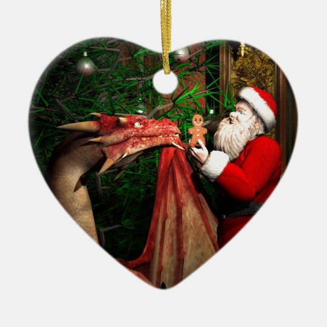 Drakejul Julgransprydnad Keramik (Framsidan)