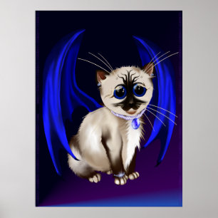 Drakekattungeaffisch Poster