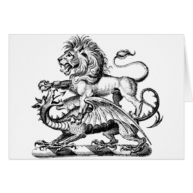 Drakekrigare 1 hälsningskort (Framsidan Horizontal)