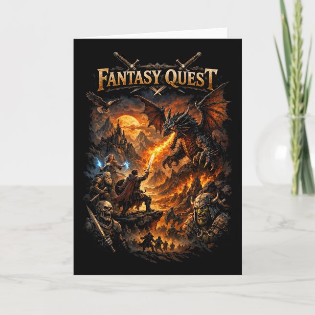 Drakelds Quest Helgkort (Framsida)
