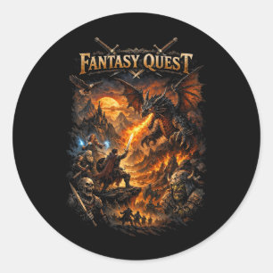 Drakelds Quest Runt Klistermärke