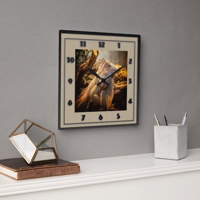 Drakeleguannamn Tina Fyrkantig Klocka (Kontor)