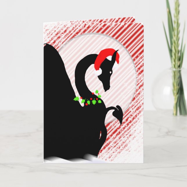 Drakemånehelgdag (Candycane bakgrund) Helgkort (Framsida)