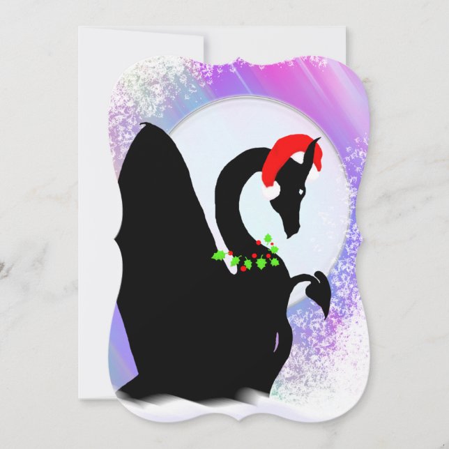 Drakemånehelgdag (färgrik dimma) julkort (Framsida)