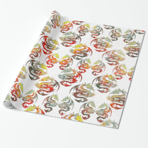 DRAKEMÖNSTER PRESENTPAPPER