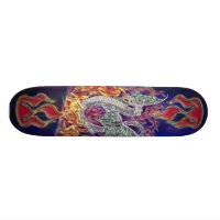 Draken avfyrar skateboarden