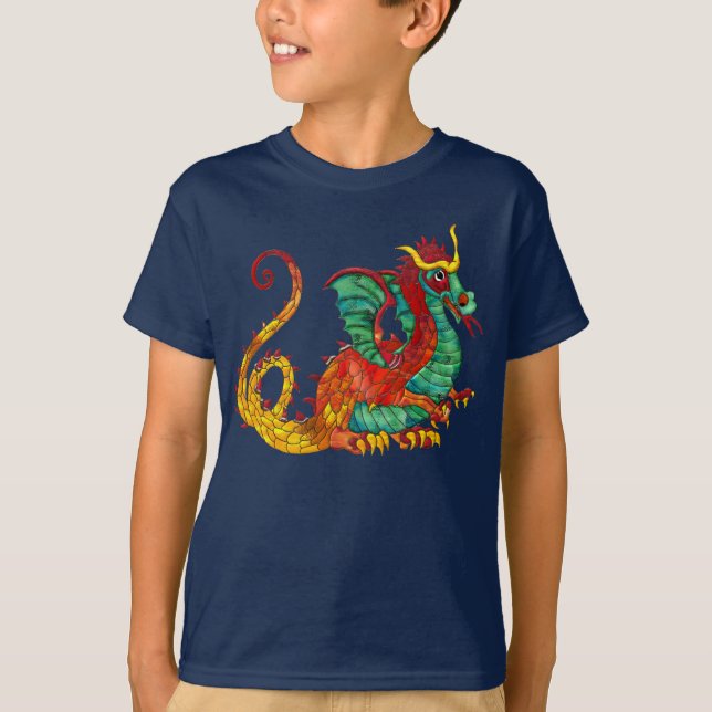 Draken avfyrar tee shirt (Framsida)