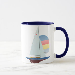 Draken klassificerar den tävlings- segelbåten mugg