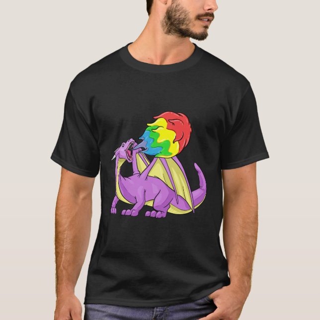 Draken LGBT avfyrar den glada roliga gåvan för T Shirt (Framsida)
