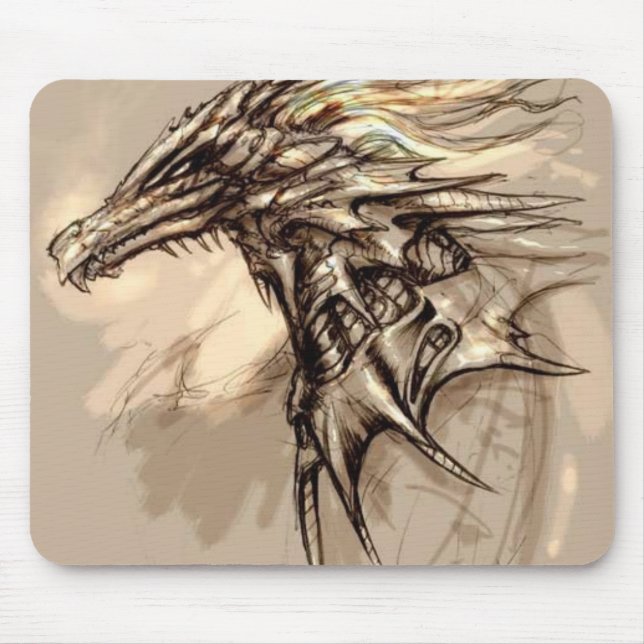 Draken skissar Mousepad Musmatta (Framsidan)