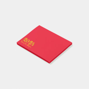 Drakens År 2024 Guld Post-it Block