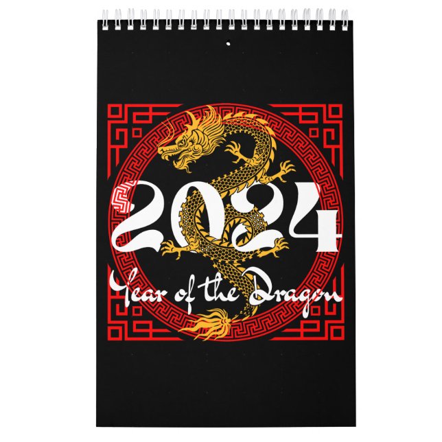 Drakens år 2024 Kinesisk stjärntecken Kalender (Omslag)
