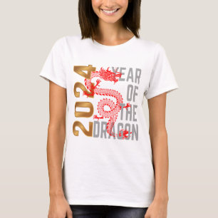 Drakens år År 2024 Kinesisk zodiak T Shirt