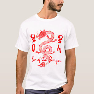 Drakens år röd t shirt