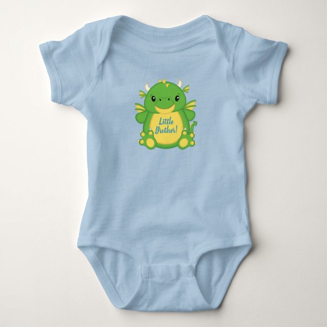 Drakens baby shower blå t shirt (Framsida)