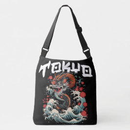 Drakens dans Japanskt retro havslandskap Axelväska