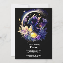 Drakens födelsedagsinbjudan inbjudningar