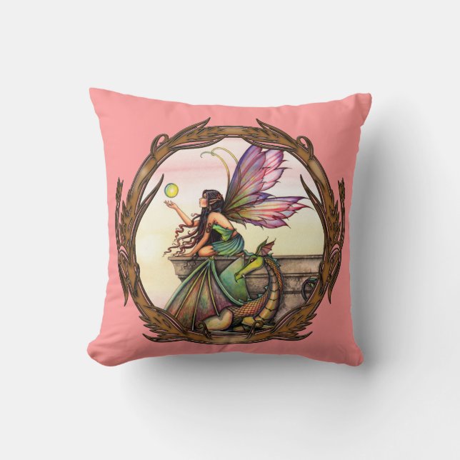 Drakens kulor Ängla och Drak kastkudde Kudde (Framsida)