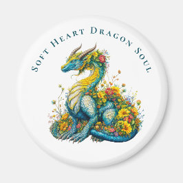Drakens mjuka hjärta Visst och lekfullt drakkonst Magnet