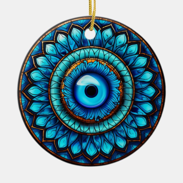 Drakens öga julgransprydnad keramik (Framsidan)