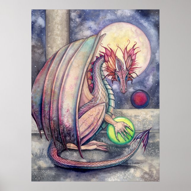 Drakens Utsikt Fantasykonstaffisch Poster (Framsidan)