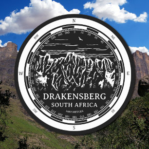 Drakensbergen - södra Afrikan Underlägg Papper Rund