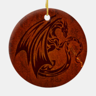 Drakeprydnad Julgransprydnad Keramik