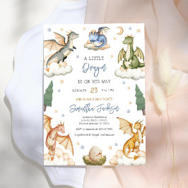 Drakes Babyshower-inbjudan Inbjudningar