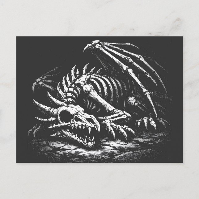 Drakeskelett — av BurnsInHell Vykort (Framsida)