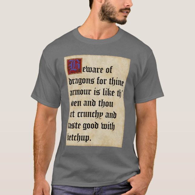 Drakeskjorta T Shirt (Framsida)