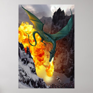 Drakestrejkaaffisch Poster