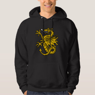 Drakesymboler och konstverk sweatshirt med luva