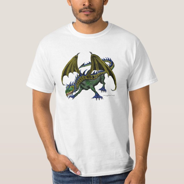 Draket-skjorta design t-shirt (Framsida)