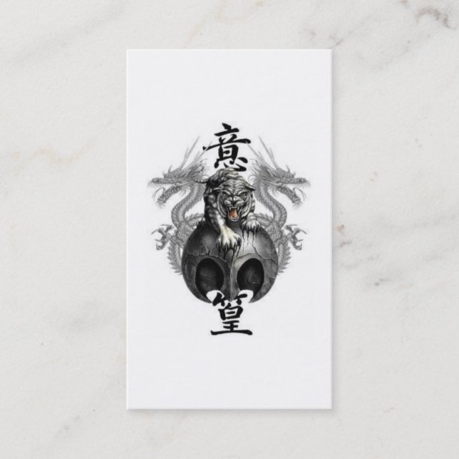 Draketigern profilerar visitkorten visitkort (Framsida)