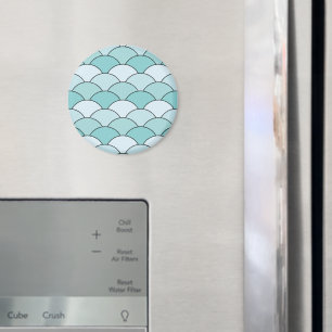 Drakfjäll, fläktar, vågor, Seigaiha, Blå Magnet