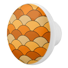 Drakfjäll, fläktar, vågor, Seigaiha, orange Knopp