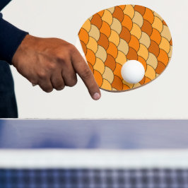Drakfjäll, fläktar, vågor, Seigaiha, Orange Pingisracket