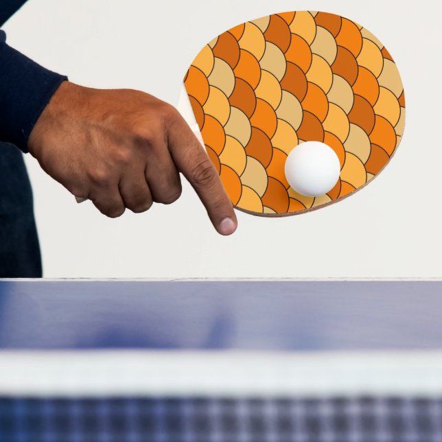 Drakfjäll, fläktar, vågor, Seigaiha, Orange Pingisracket (Insitu)