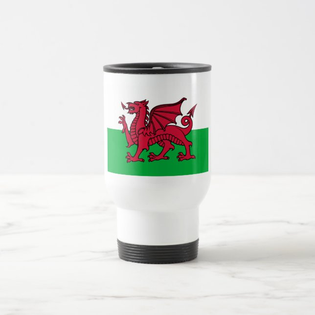 Drakflagga Wales, keltisk walesisk nationsflagga Resemugg (Center)