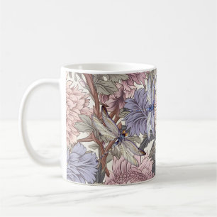 Drakfly Paeonia Rosa Ljus Lila Fransk Blommig Kaffemugg