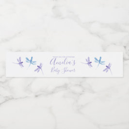 Drakflyg Handmålad Baby Shower   Vattenflaska Etikett